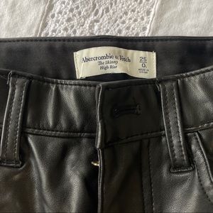 Abercrombie leather skinny pants